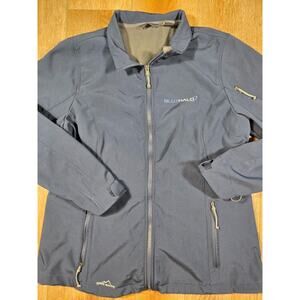 Eddie Bauer BlueHalo Aviator Bomber Jacket Mens XL Navy Blue Casual Outdoor Coat